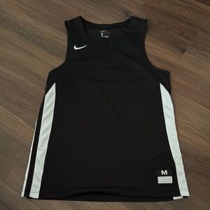 Nike Men's Black and White Swim Tank